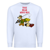 White yogi bear & boo boo Premium Sweatshirt - artisFamous