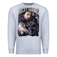 Heather Grey bucky barnes a hero Premium Sweatshirt - artisFamous