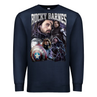 Navy bucky barnes a hero Premium Sweatshirt - artisFamous