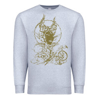 Heather Grey sleeping beauty maleficent crow branchesy Premium Sweatshirt - artisFamous