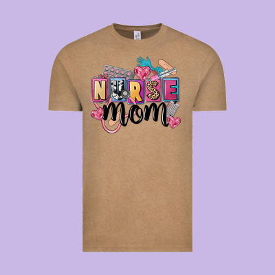 Nurse Mom Vintage Tee Designed By Fadigitalartstudio