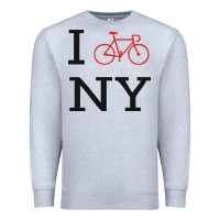 Heather Grey i bike ny funny bike Premium Sweatshirt - artisFamous