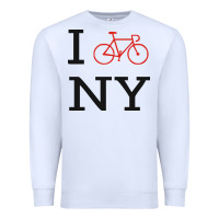 White i bike ny funny bike Premium Sweatshirt - artisFamous