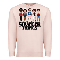 Pale Pink stranger kids Premium Sweatshirt - artisFamous