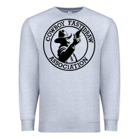 Heather Grey cowboy fast draw association Premium Sweatshirt - artisFamous