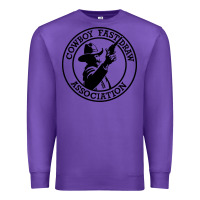 Purple cowboy fast draw association Premium Sweatshirt - artisFamous