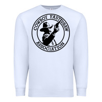White cowboy fast draw association Premium Sweatshirt - artisFamous