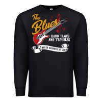 Black the blues music Premium Sweatshirt - artisFamous