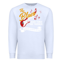 White the blues music Premium Sweatshirt - artisFamous