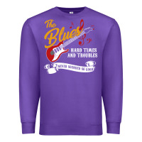 Purple the blues music Premium Sweatshirt - artisFamous