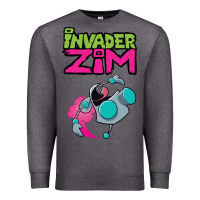 Charcoal Heather Invader Zim Gir Premium Sweatshirt - artisFamous