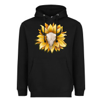 Black sunflower bull skull Heavyweight Hoodie - JahusDesignShop
