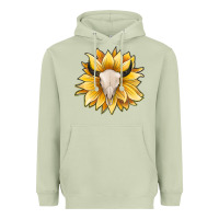 Matcha sunflower bull skull Heavyweight Hoodie - JahusDesignShop