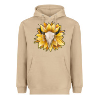 Mushroom sunflower bull skull Heavyweight Hoodie - JahusDesignShop