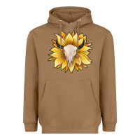 Toasted Coconut sunflower bull skull Heavyweight Hoodie - JahusDesignShop