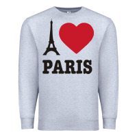 Heather Grey i love paris eiffel tower funny Premium Sweatshirt - artisFamous