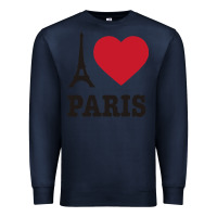 Navy i love paris eiffel tower funny Premium Sweatshirt - artisFamous
