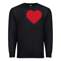 Black i love paris eiffel tower funny Premium Sweatshirt - artisFamous