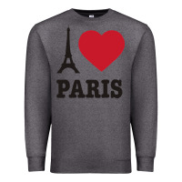 Charcoal Heather i love paris eiffel tower funny Premium Sweatshirt - artisFamous