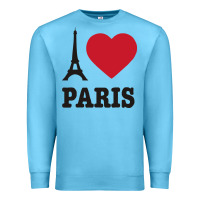 Ocean Blue i love paris eiffel tower funny Premium Sweatshirt - artisFamous