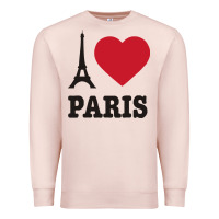Pale Pink i love paris eiffel tower funny Premium Sweatshirt - artisFamous