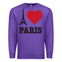 Purple i love paris eiffel tower funny Premium Sweatshirt - artisFamous