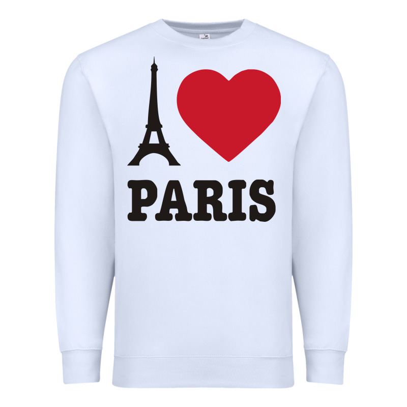 I Love Paris Eiffel Tower Funny Premium Sweatshirt by artisFamous | Teevron