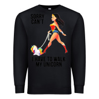 Black wonder woman sorry can't Premium Sweatshirt - artisFamous