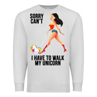 Dove Grey wonder woman sorry can't Premium Sweatshirt - artisFamous