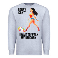 Heather Grey wonder woman sorry can't Premium Sweatshirt - artisFamous