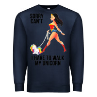 Navy wonder woman sorry can't Premium Sweatshirt - artisFamous