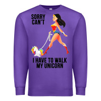 Purple wonder woman sorry can't Premium Sweatshirt - artisFamous