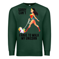 Sports Green wonder woman sorry can't Premium Sweatshirt - artisFamous