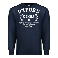 Navy funny english grammar nerd Premium Sweatshirt - artisFamous