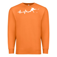 Carrot hockey player heartbeat ice Premium Sweatshirt - artisFamous