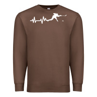 Chestnut hockey player heartbeat ice Premium Sweatshirt - artisFamous