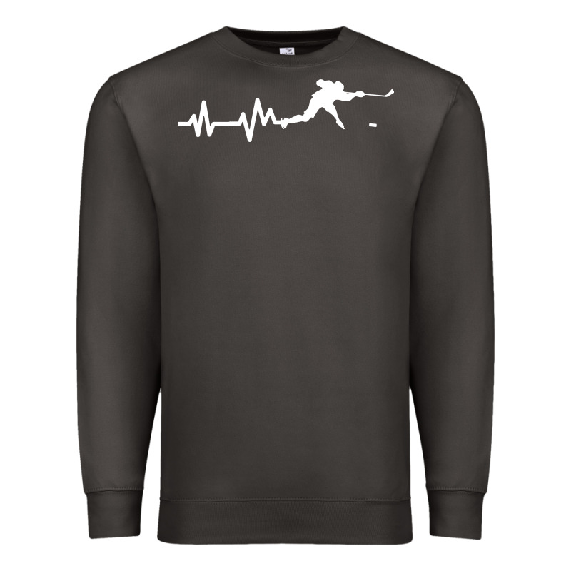 Hockey Player Heartbeat Ice Premium Sweatshirt by artisFamous | Teevron