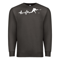 Smoke hockey player heartbeat ice Premium Sweatshirt - artisFamous