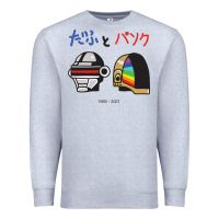Heather Grey DAFTPUNK Japanese Premium Sweatshirt - artisFamous