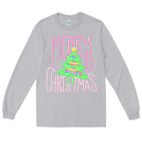 Moon Dust Merry Neon Christmas Long Sleeve Tee - CowhideDigitalArt