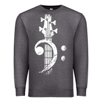 Charcoal Heather musical guitar bass Premium Sweatshirt - artisFamous