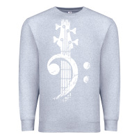Heather Grey musical guitar bass Premium Sweatshirt - artisFamous