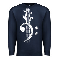 Navy musical guitar bass Premium Sweatshirt - artisFamous