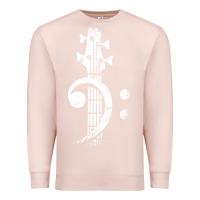 Pale Pink musical guitar bass Premium Sweatshirt - artisFamous