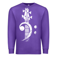 Purple musical guitar bass Premium Sweatshirt - artisFamous