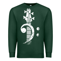 Sports Green musical guitar bass Premium Sweatshirt - artisFamous