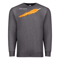Charcoal Heather SpaceX Rocket Premium Sweatshirt - artisFamous