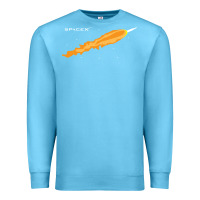 Ocean Blue SpaceX Rocket Premium Sweatshirt - artisFamous