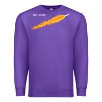 Purple SpaceX Rocket Premium Sweatshirt - artisFamous