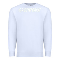 White Greenpeace Premium Sweatshirt - artisFamous